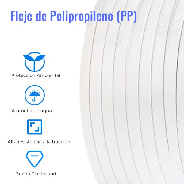fleje plástico de polipropileno (pp) 5/8 pulgada fleje plástico de polipropileno (pp) 5/8 pulgada