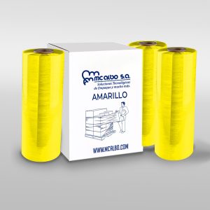 plástico para paletizar amarillo