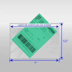 sobres porta documentos autoadhesivos 7 x 5.5"