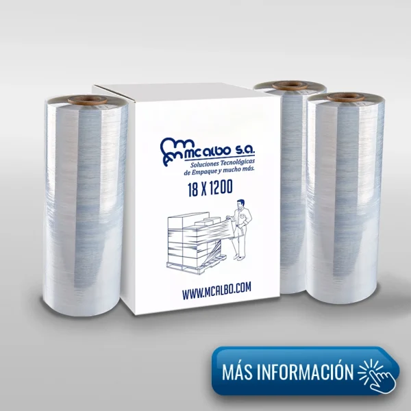plástico para paletizar manual 18 x 1200 pies