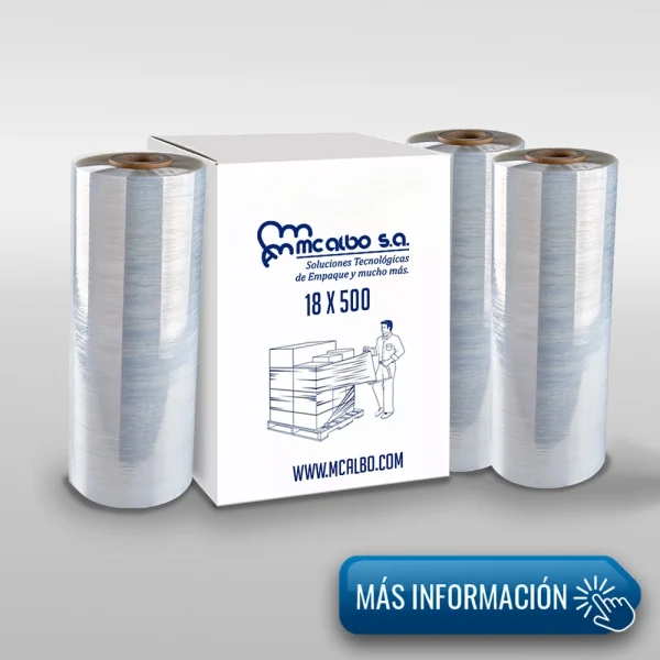 plástico para paletizar manual 18 x 500 pies
