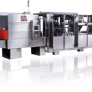 máquina de envasado retráctil de cierre total polypack fh/cfh para paquetes minoristas.