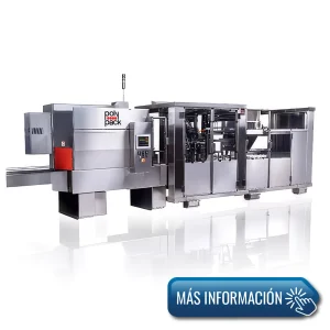 máquina de envasado retráctil de cierre total polypack fh/cfh para paquetes minoristas.