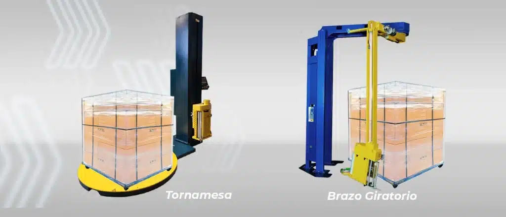 Brazo pivotante vs tornamesa: diferencias entre tipos de envolvedoras banner blog tornamesa brazogiratorio mcalbo
